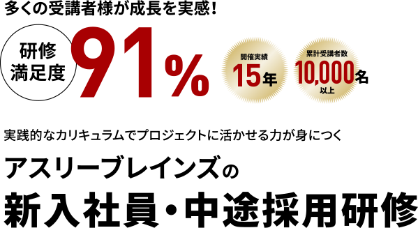 実践的なカリキュラムでプロジェクトに活かせる力が身につくアスリーブレインズの新入社員・中途採用研修